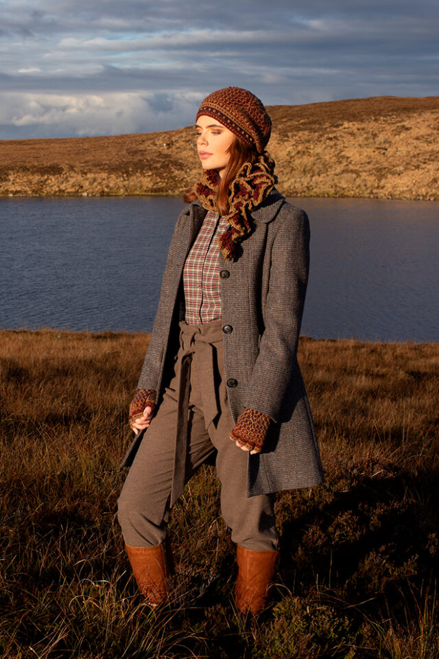 Briodag patterncard kit design by Alice Starmore in Hebridean 2 Ply yarn
