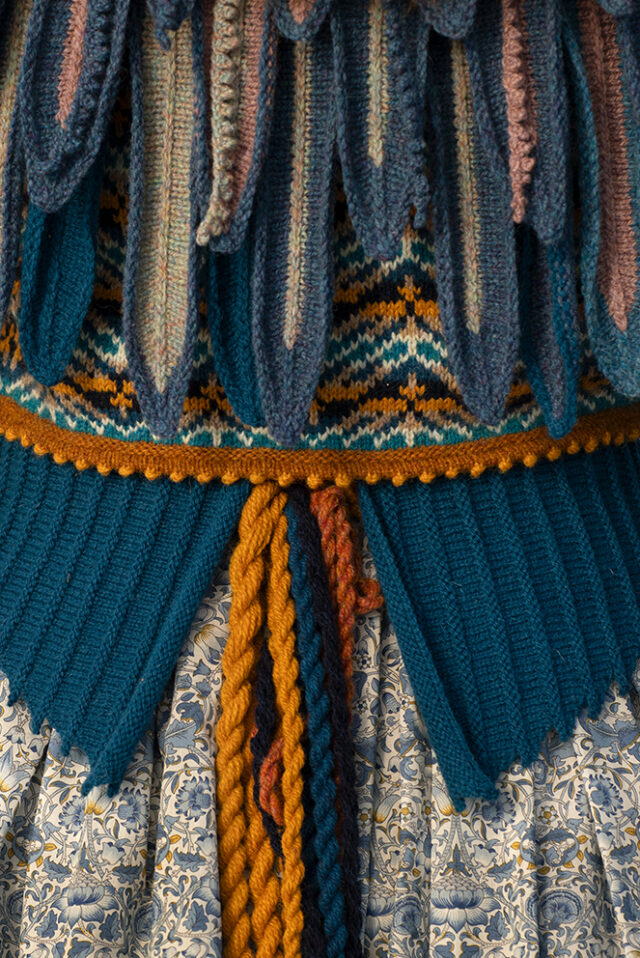 The Raven Capelet patterncard kit design by Alice Starmore from the House of Feathers collection.